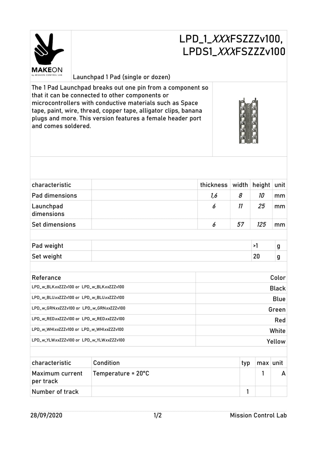 1 PAD Launchpads