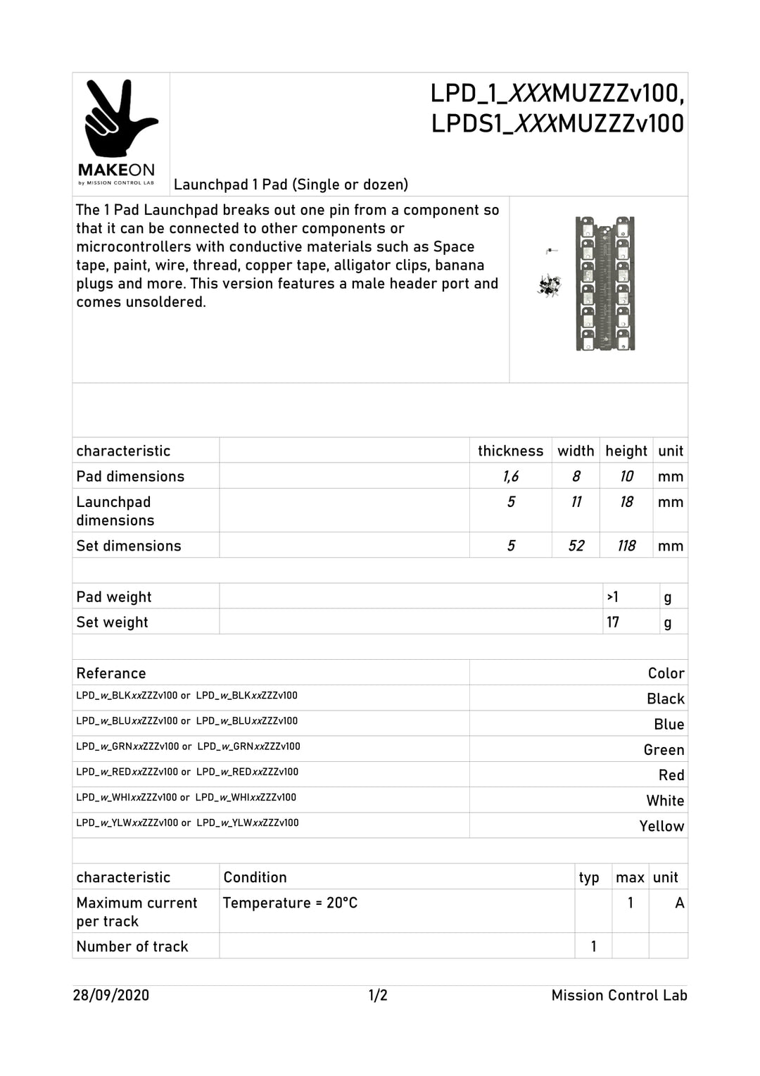 1 PAD Launchpads